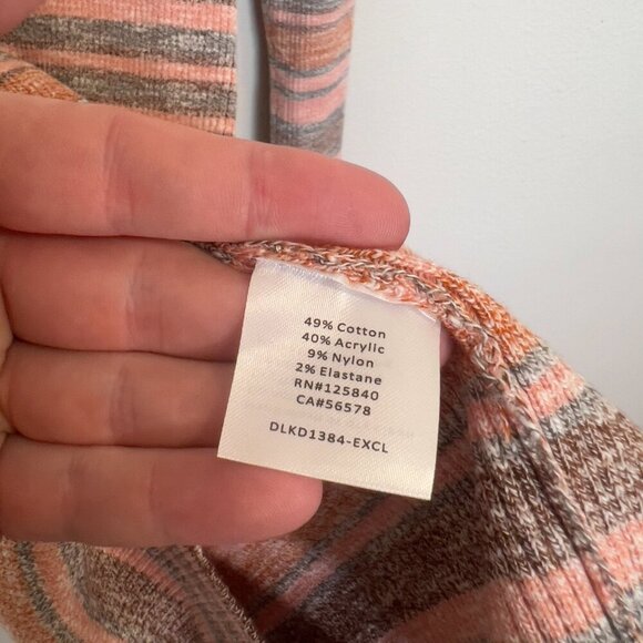 INTERMIX Sloan Striped Rib Knit Mini Dress Medium - Picture 7 of 8